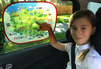 OSŁONKA PODRÓŻNIKA / elektrostatyczna / z mapą Polski 2 szt.