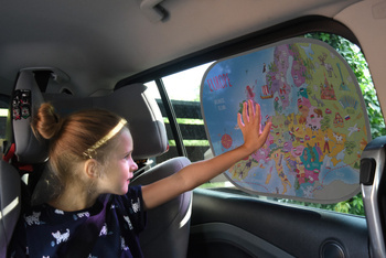 OSŁONKA PODRÓŻNIKA / elektrostatyczna / z mapą Europy 1 szt.